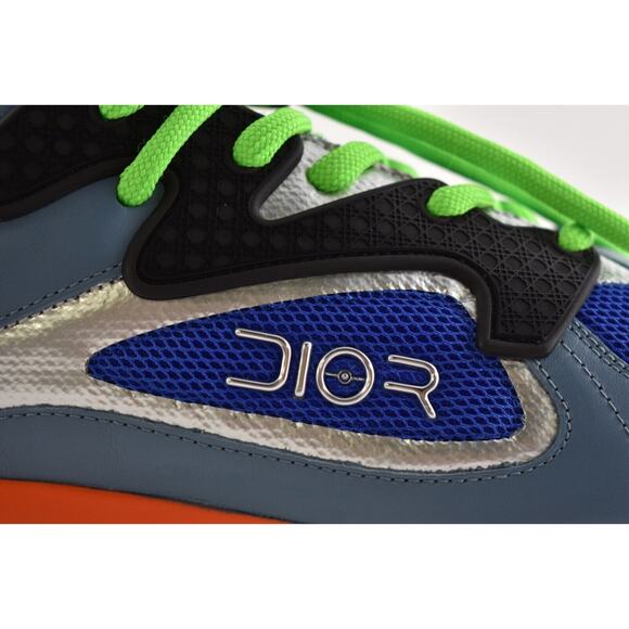 Dior Mens B24 Sorayama Black Blue Orange Red Low Top Lace Up Flat Sneakers 42 9 - Picture 4 of 11